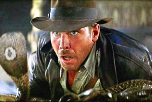 Indiana Jones scared of a snake