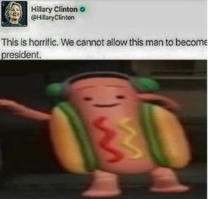 Hillary's Attack on President Dancing Hot Dog 